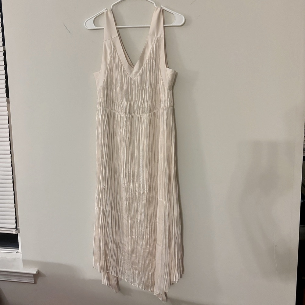 NWOT Allsaints pleated asymmetric dress - L